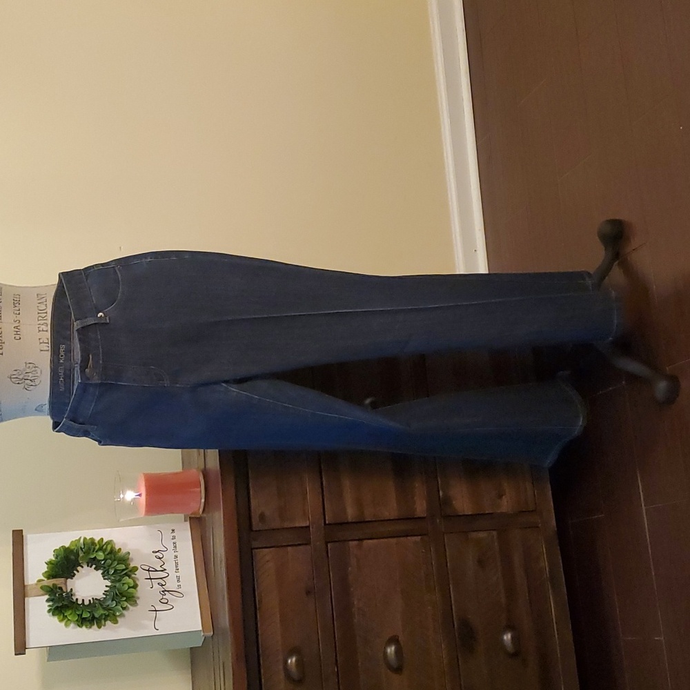 Michael Kors Flare Leg Dark Wash Mid-Rise Jeans
